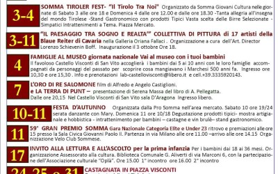 Eventi del mese di Ottobre