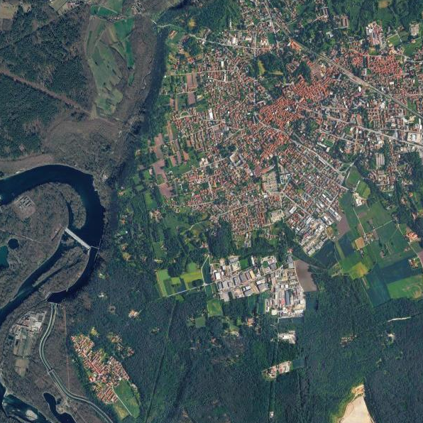 Vista satellitare del territorio di Somma Lombardo
